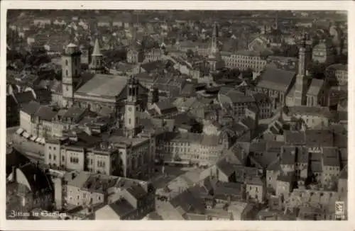 Ak Zittau in Sachsen, Fliegeraufnahme