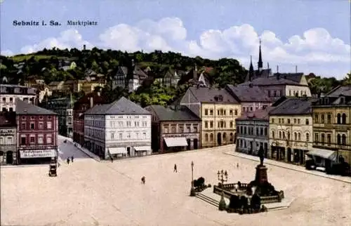 Ak Sebnitz Sachsen, Marktplatz
