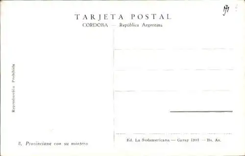 Ak Córdoba Argentina, Provinciana mit ihrem Mörser