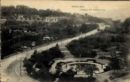 Ak Barcelona Katalonien Spanien, Montjuich Park