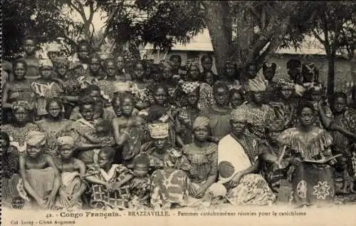 Ak Brazzaville Kongo Französisch, Gruppenbild einheimischer Frauen