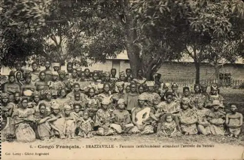 Ak Brazzaville Kongo Französisch, Gruppenbild einheimischer Frauen