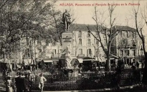 Ak Malaga Andalusien Spanien, Denkmal