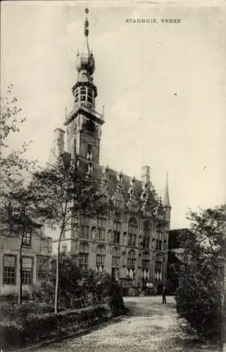 Ak Veere Zeeland Niederlande, Rathaus