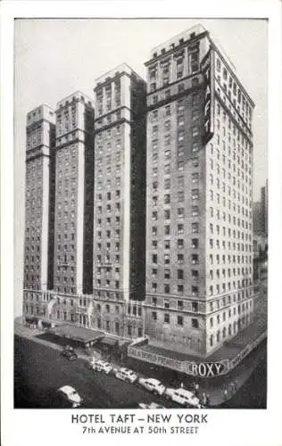 Ak New York City USA, Hotel Taft, 7th Avenue an der 50th Street