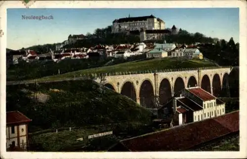 Ak Neulengbach Niederösterreich, Blick auf das Schloss und Brücke