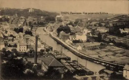 Ak Thuin Wallonien Hennegau, Panorama, vue prise vers Lobbes