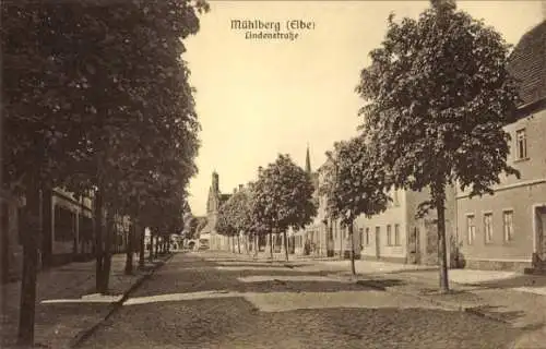 Ak Mühlberg an der Elbe, Lindenstraße