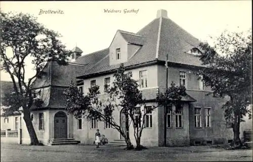 Ak Brottewitz Mühlberg an der Elbe Brandenburg, Weidner's Gasthof