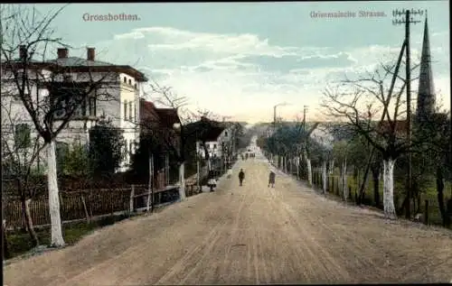 Ak Großbothen Grimma in Sachsen, Grimmaische Straße