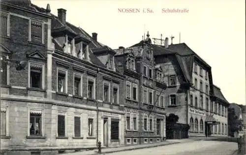 Ak Nossen in Sachsen, Schulstraße, Hotel Sachsenhof