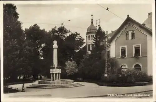 Ak Paderborn in Westfalen, Husaren-Denkmal