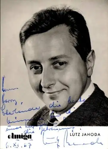 Ak Sänger und Schauspieler Lutz Jahoda, Portrait, Autogramm