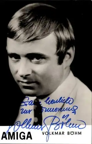 Ak Schauspieler und Sänger Volkmar Böhm, Portrait, Autogramm