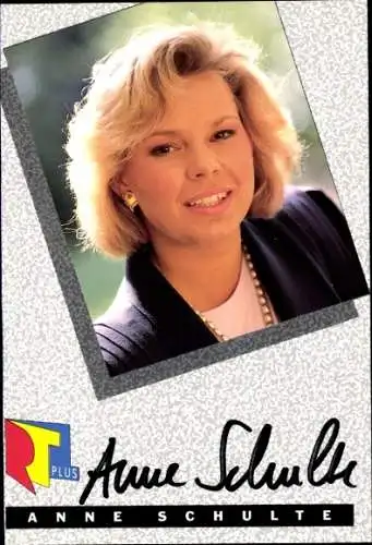 Ak Schauspielerin Anne Schulte, Portrait, Autogramm