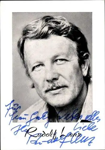 Ak Schauspieler Rudolf Lenz, Portrait, Autogramm
