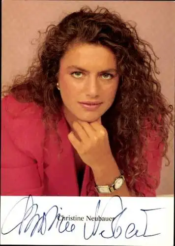 Ak Schauspielerin Christine Neubauer, Portrait, Autogramm