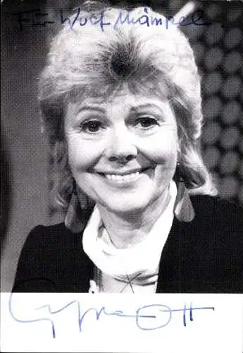 Ak Schauspielerin Elfriede Ott, Portrait, Autogramm