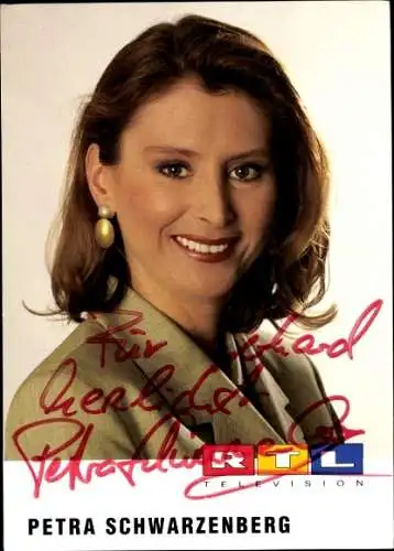 Ak Schauspielerin Petra Schwarzenberg, Portrait, Autogramm