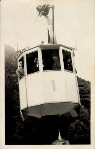 Foto Ak Seilbahn, Fahrgäste