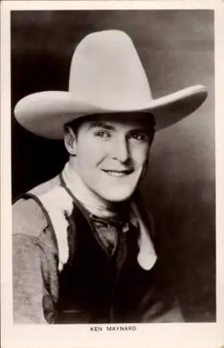 Ak Schauspieler Ken Maynard, Porträt, Cowboyhut