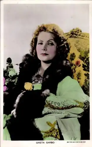 Ak Schauspielerin Greta Garbo, Porträt