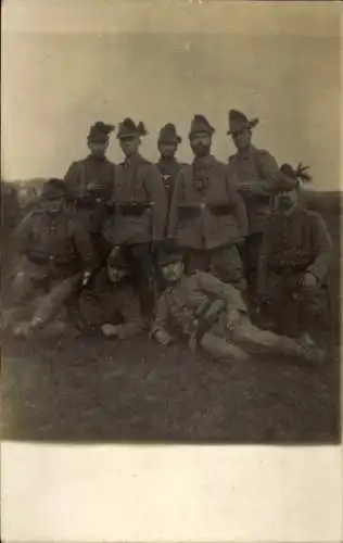 Foto Ak Soldaten in Uniformen, Gruppenaufnahme, Jäger