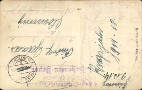 Foto Ak Jüterbog in Brandenburg, Deutscher Soldat in Uniform, Standportrait, I WK