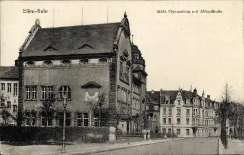 Ak Essen Ruhr im Ruhrgebiet, Städt. Gymnasium, Alfredstraße