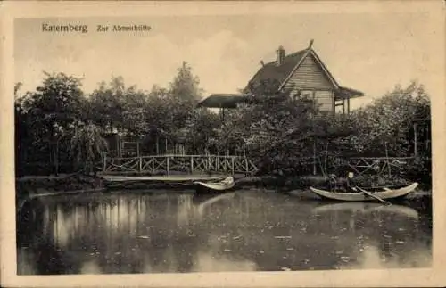 Ak Katernberg Essen im Ruhrgebiet, Zur Almenhütte, Boote