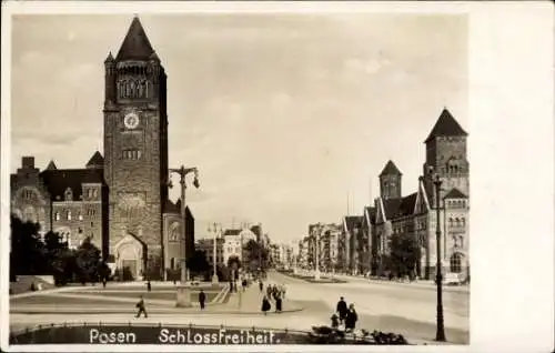 Foto Ak Poznań Posen, Schlossfreiheit