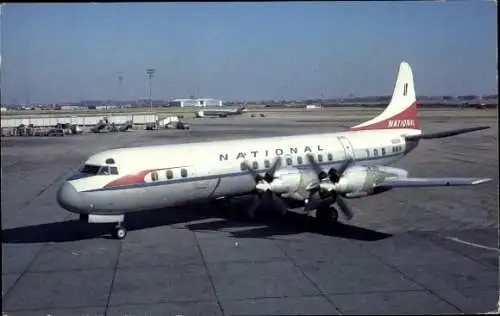 Ak Amerikanisches Passagierflugzeug, Lockheed 188A Electra, National Airlines