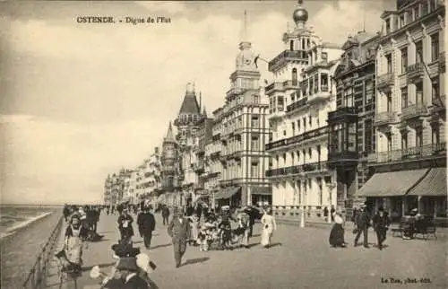 Ak Oostende Ostende Westflandern, Promenade