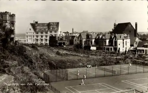 Ak Noordwijk aan Zee Südholland, Panorama, Tennisplatz