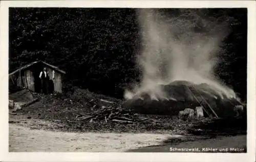 Ak Schwarzwald, Köhler und Meiler