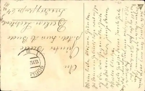 Ak Glückwunsch Geburtstag, Junge mit Flöte auf einem Baumstumpf