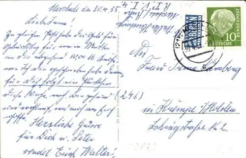 Ak Meschede im Sauerland, Teilansicht, Ruhr, Brücke