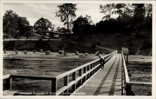 Ak Ostseebad Kölpinsee auf Usedom, Seebrücke