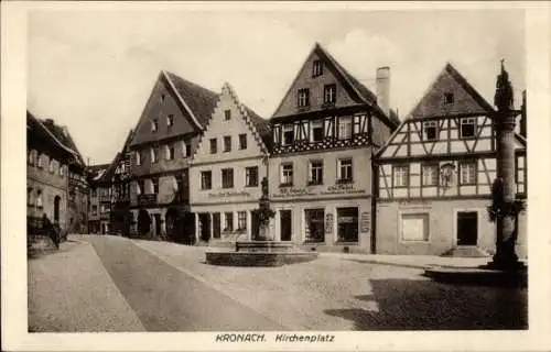 Ak Kronach in Oberfranken, Kirchenplatz