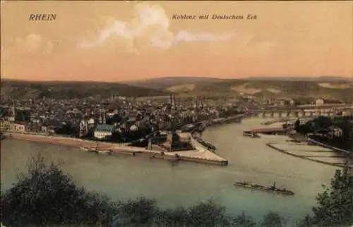 Ak Koblenz am Rhein, Deutsches Eck