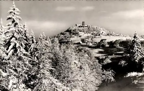 Ak Nürburg in der Eifel, Burg, Winter