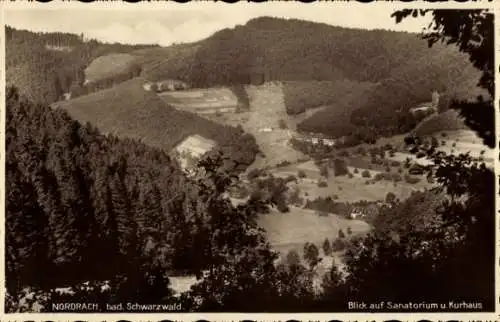 Ak Nordrach im Schwarzwald Baden, Panorama, Sanatorium, Kurhaus