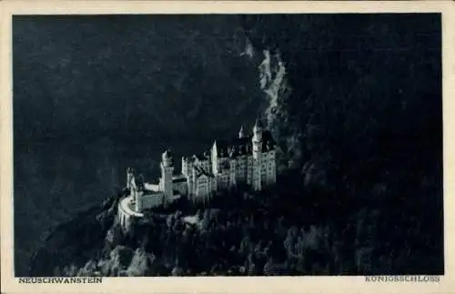 Ak Hohenschwangau Schwangau im Ostallgäu, Schloss Neuschwanstein, Königsschloss, Luftbild