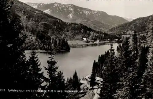 Ak Spitzingsee Schliersee in Oberbayern, See, Sonnwendjoch