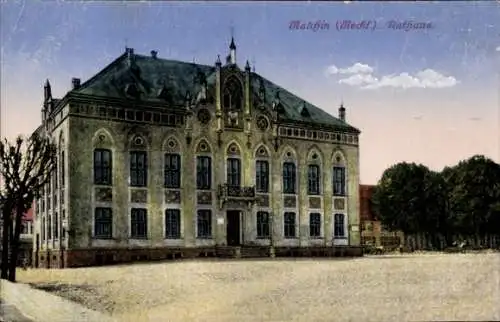 Ak Malchin in Mecklenburg, Rathaus