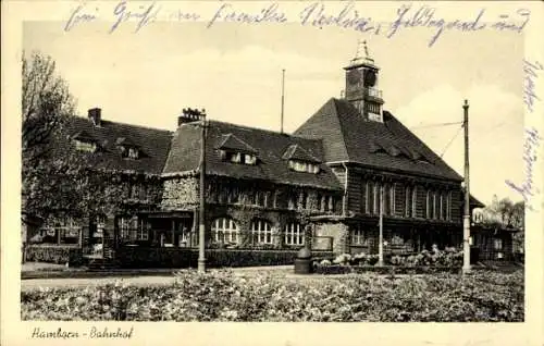 Ak Hamborn Duisburg im Ruhrgebiet, Bahnhof