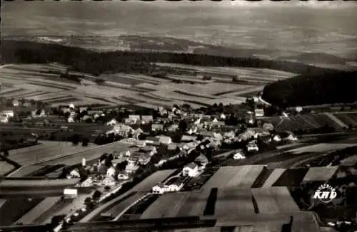 Ak Möttlingen Bad Liebenzell im Schwarzwald, Fliegeraufnahme