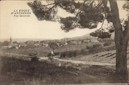 Ak La Roque d'Anthéron Bouches du Rhône, Vue Generale