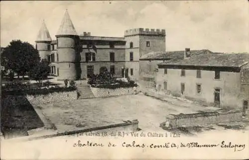 Ak Calas par Cabries Bouches-du-Rhône, Vue du Chateau a l'Est