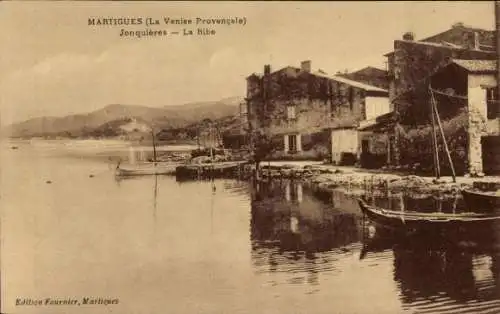 Ak Martigues Bouches du Rhône, Jonquieres, La Ribe